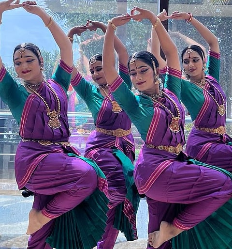 Dancer Geeta Chandran's disciples